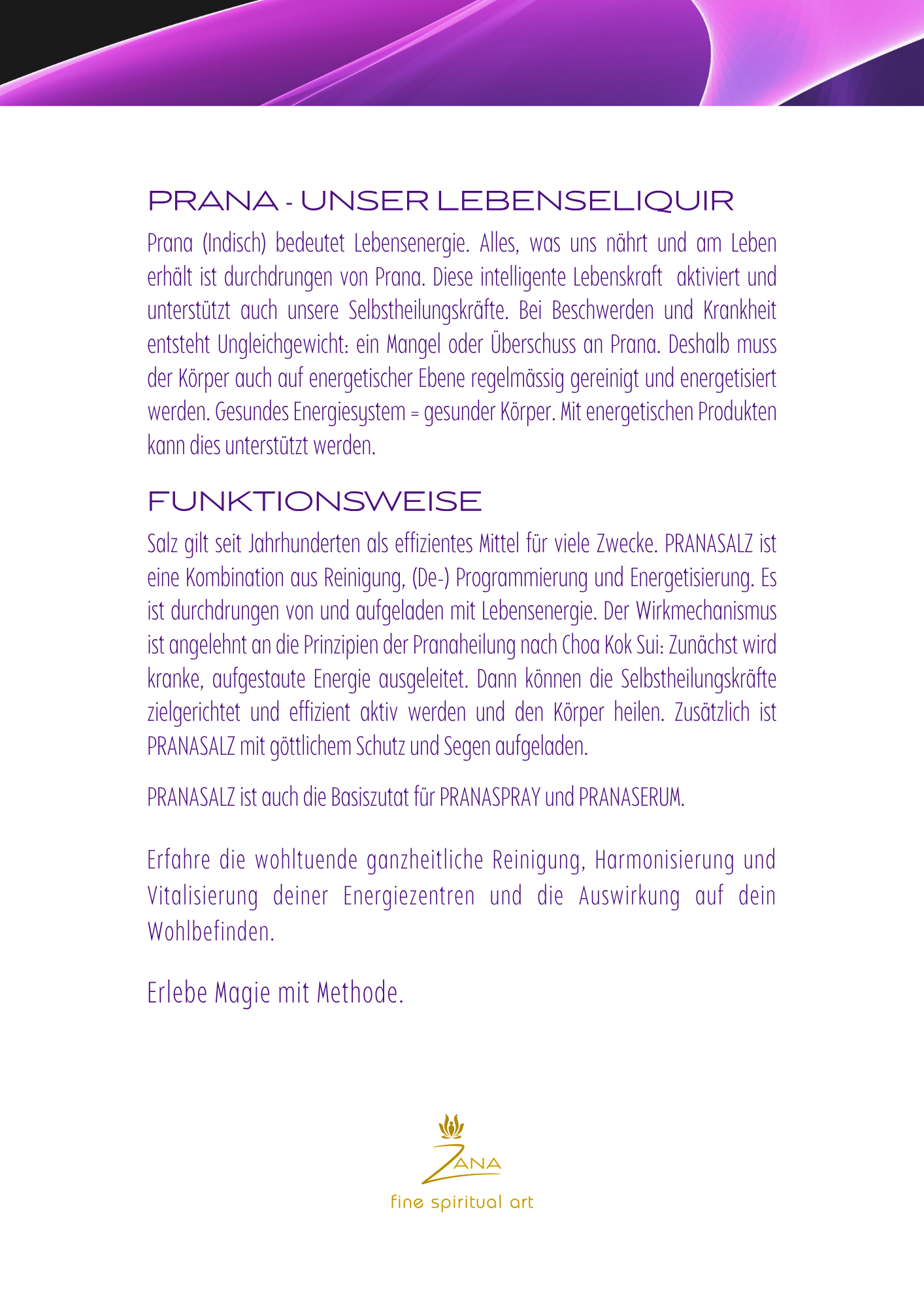 PRANASPRAY - für positive Energie und Veränderung