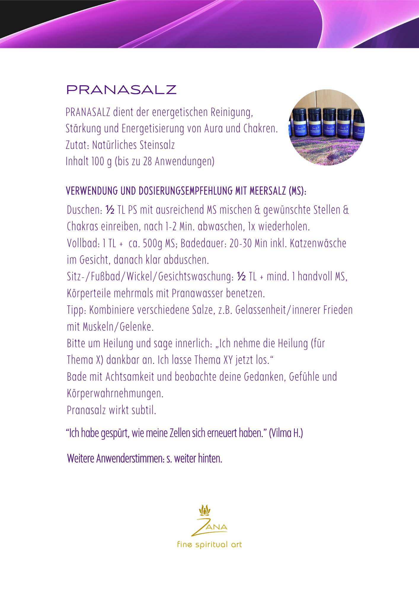 PRANASPRAY - für positive Energie und Veränderung