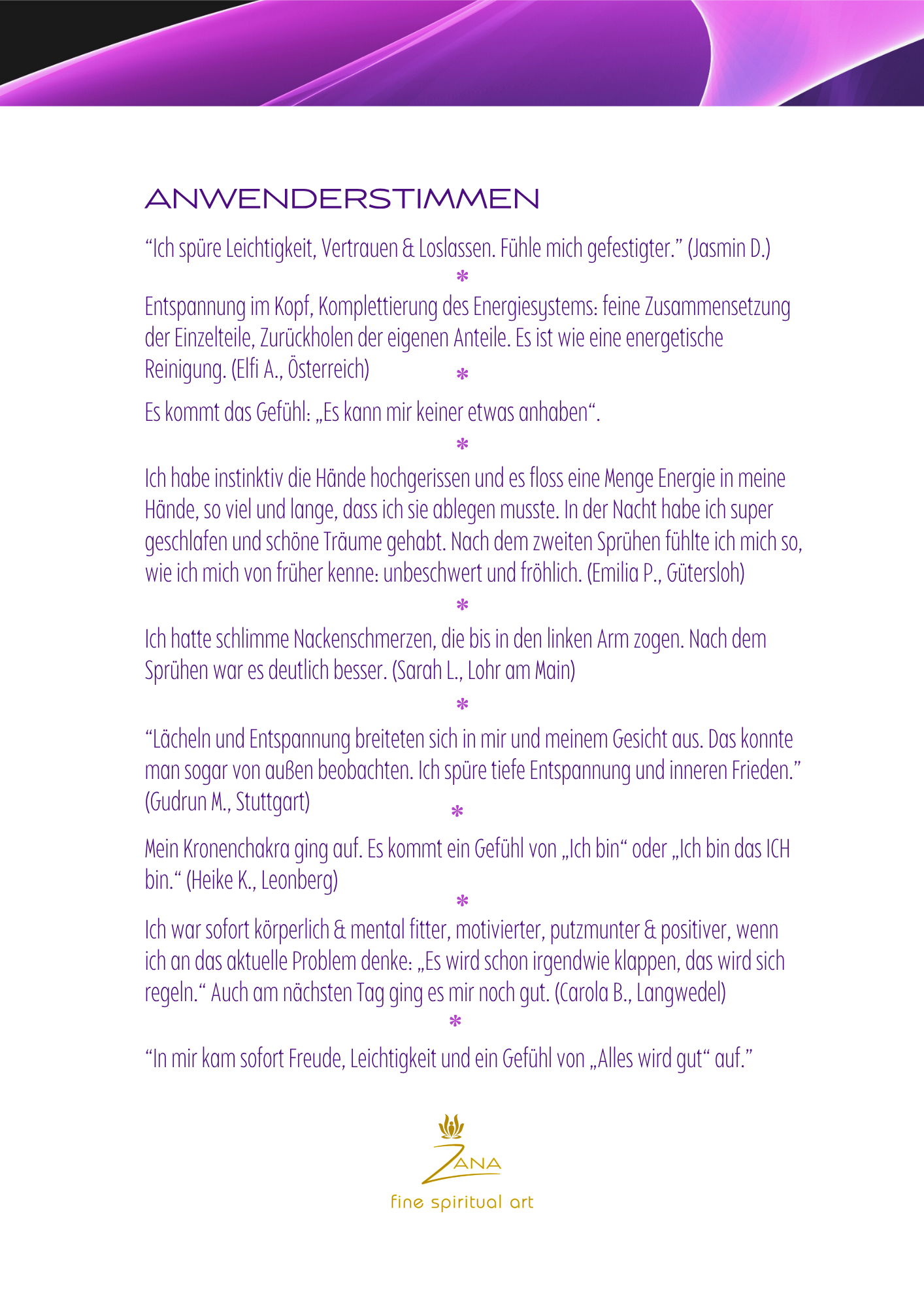 PRANASPRAY - für positive Energie und Veränderung